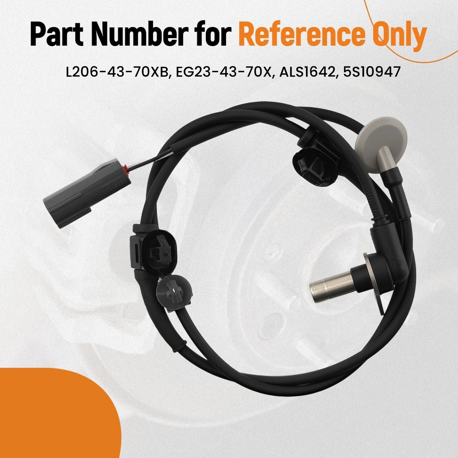 1X ABS Wheel Speed Sensor Front Right for Mazda CX-7 CX-9 (2007–2015) L206-43-70XB