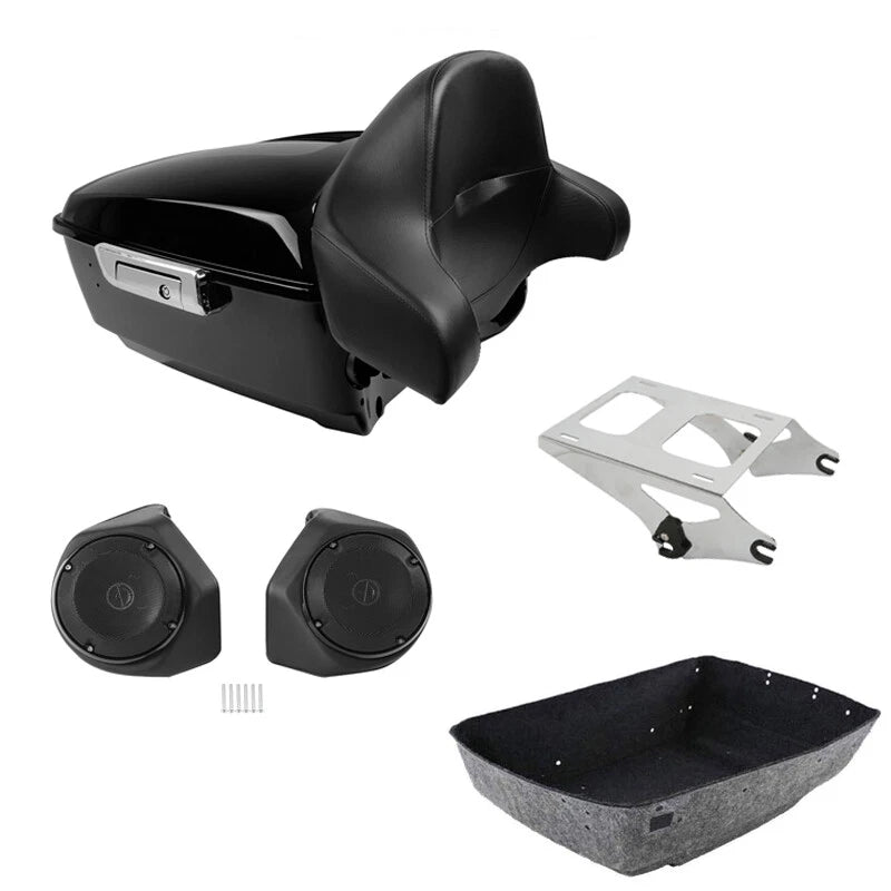 Backrest Pad Speakers for Harley Touring Models (2014–2023)