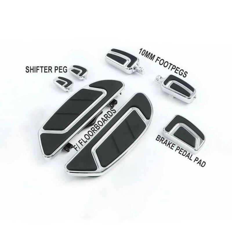 Chrome Floorboard Brake Pedal Shift Pegs for Harley Street Road Glide (1993–2024)