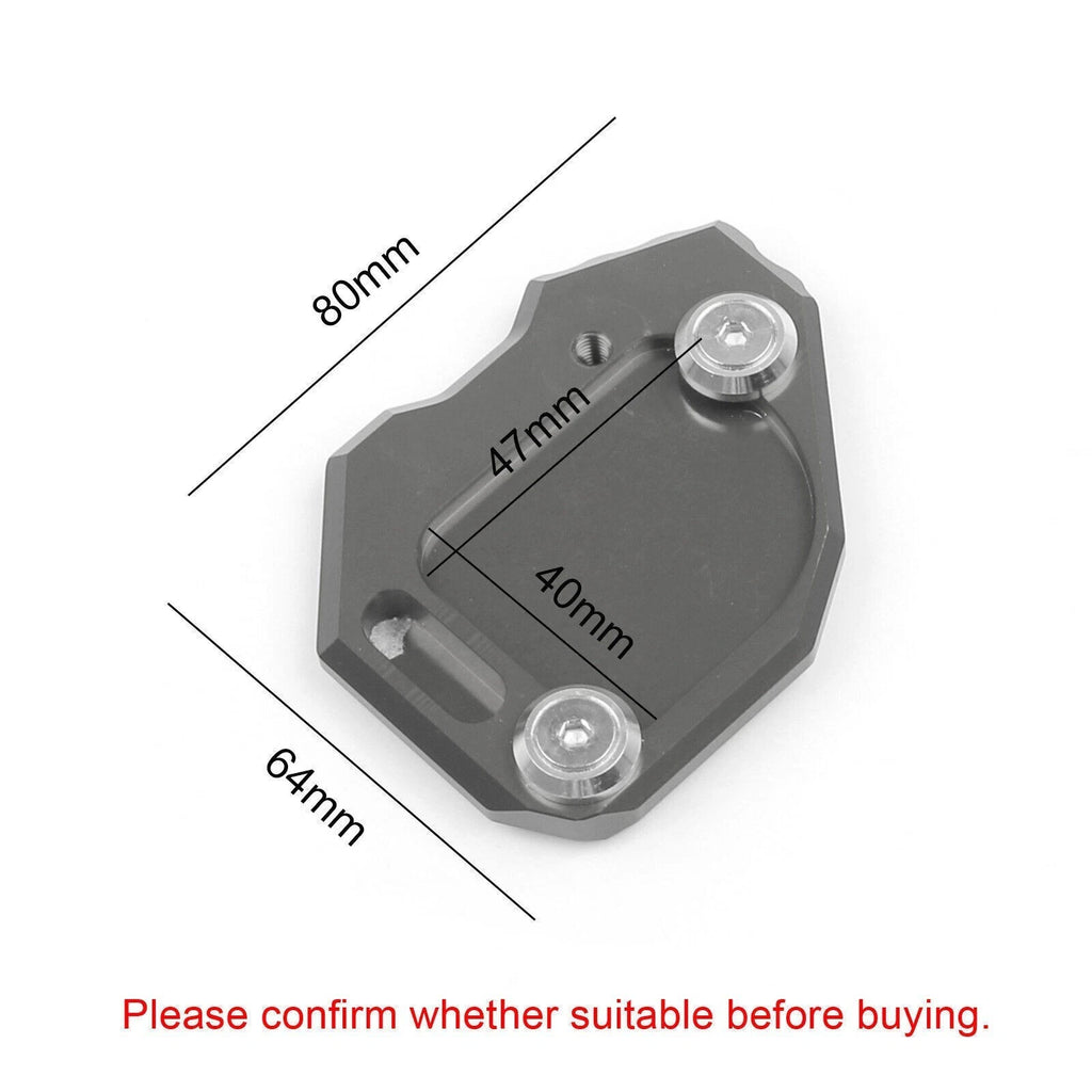 Side Stand Kickstand Plate Pad for BMW F800GS F800 GS (2008–2015) Gray