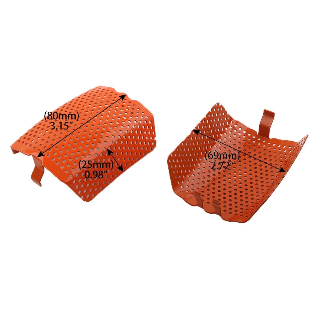 2Pcs Orange Front Caliper Screen Inserts for Harley V-Rod & Touring (2006–2019)