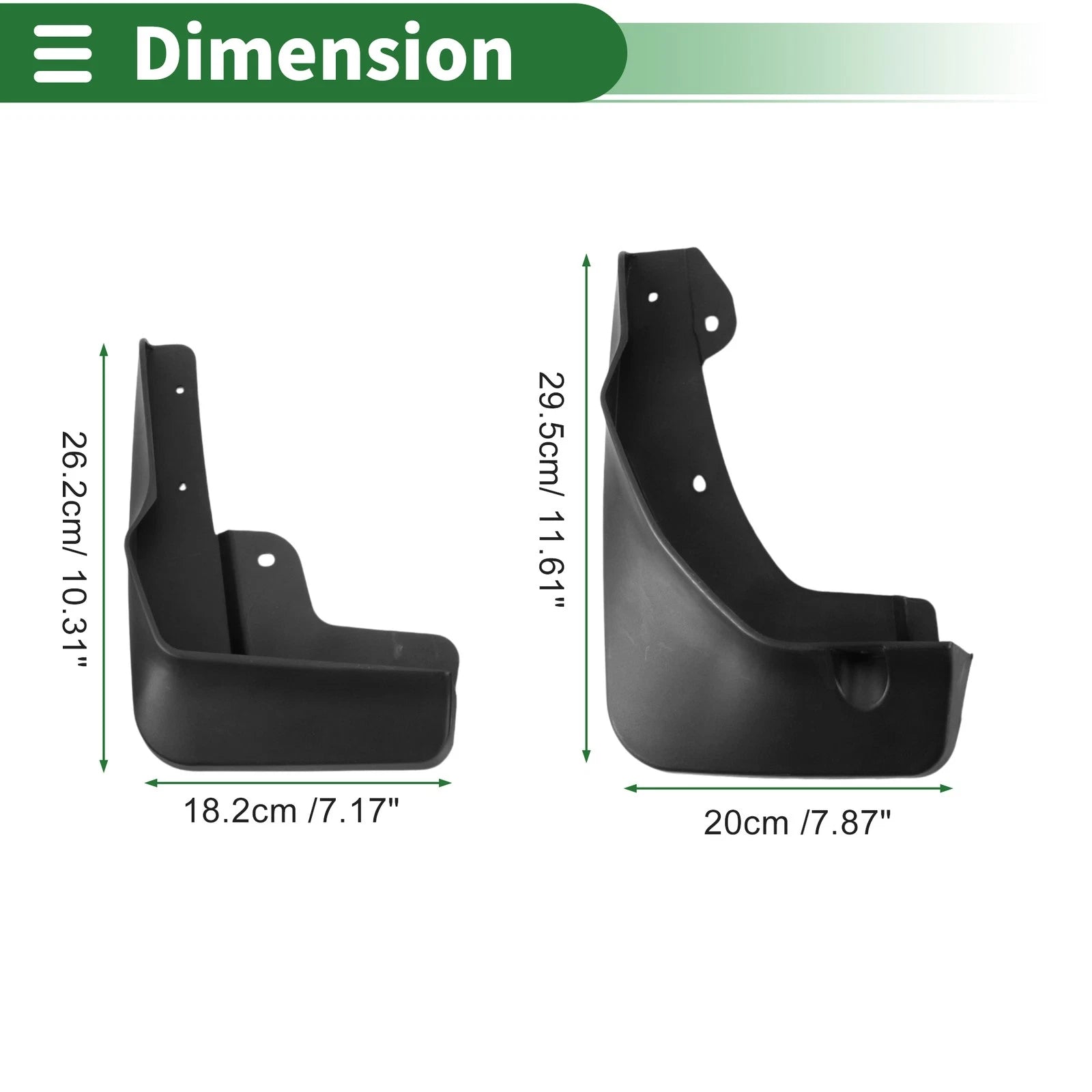 Mud Flaps Splash Guards for Chevrolet Orlando (2018–2023) W/ Mounts