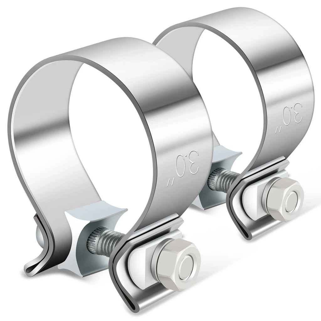2X 3" OD Exhaust Clamp Muffler Pipe Sleeve Coupler for Universal Applications