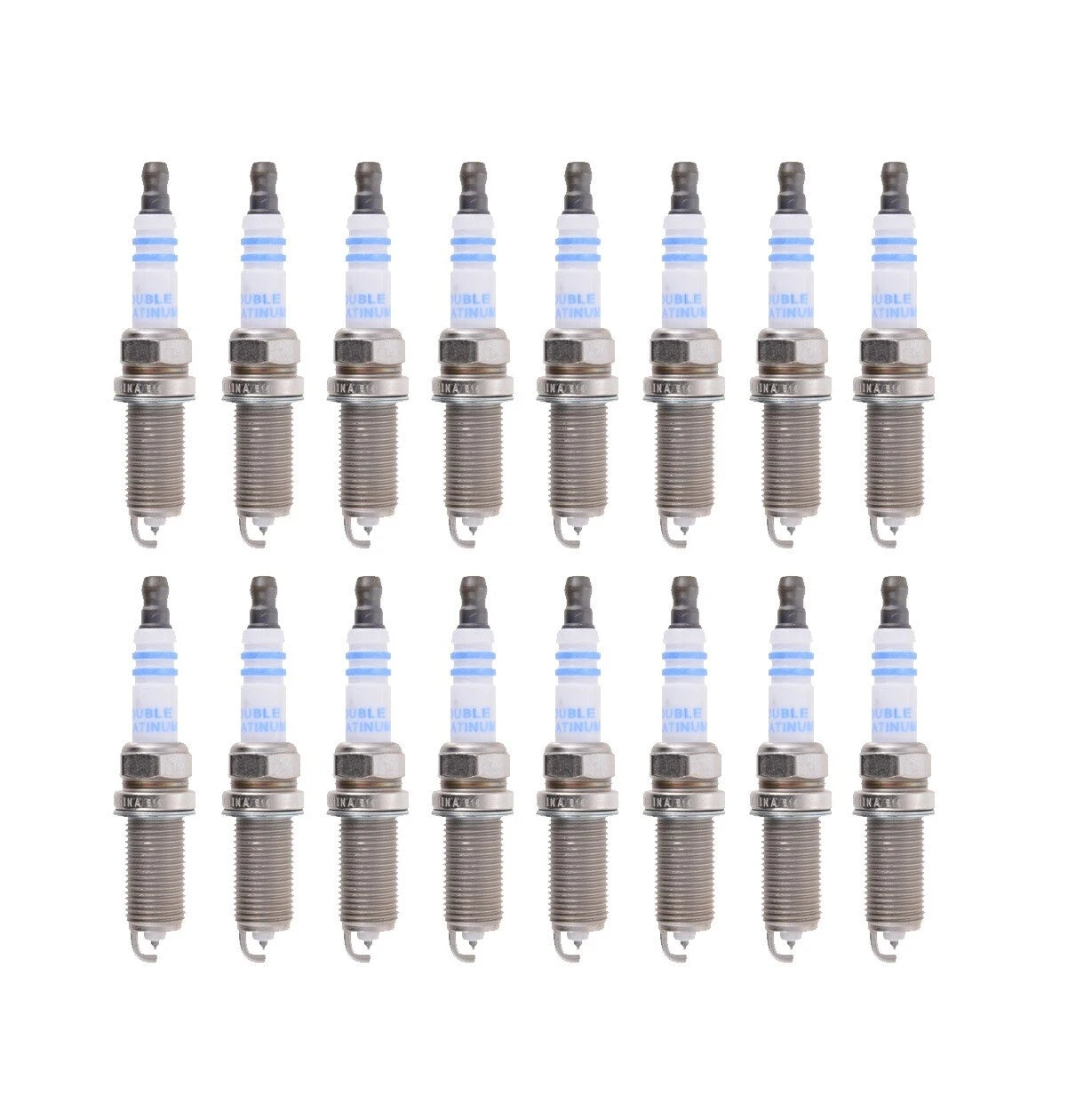 Set of 16 Bosch Double Platinum Spark Plugs for Chrysler Dodge Ram
