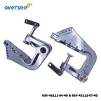 Set of 2 Bracket Clamp for Yamaha 2T 9.9HP 15HP Outboard Motor (63V-43111, 63V-43112)