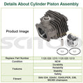 48mm Cylinder Piston Kit & Rings for Stihl MS340 MS360 (034 036)