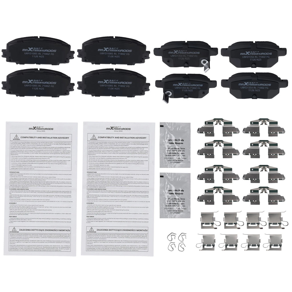 Ceramic Brake Pads for Toyota Prius Prime (2017-2019)