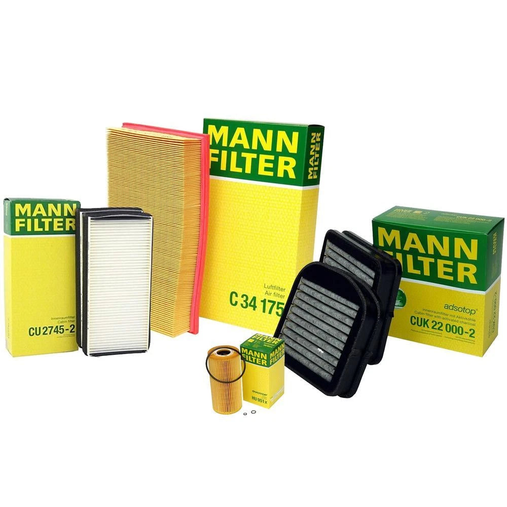Mann Oil Air Carbon Cabin Filter Service Kit for Mercedes-Benz W210 (1996–1999)