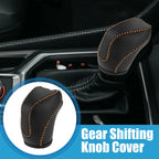 Gear Shifting Knob Cover for Subaru Crosstrek (2018–2023) Black Orange Stitches