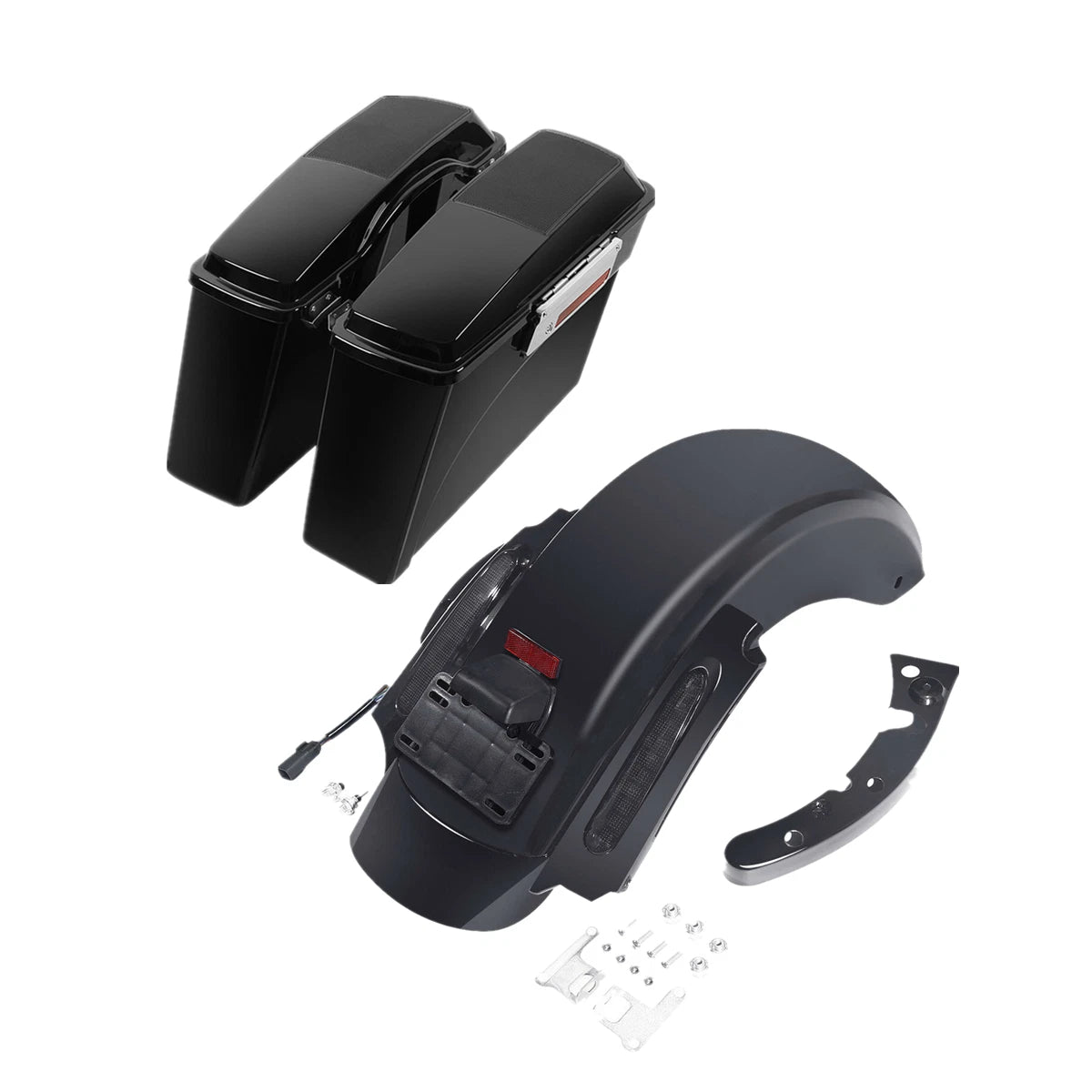 Hard Saddlebags 6x9" Speaker Lid & LED Rear Fender for Harley Touring (2009–2013)