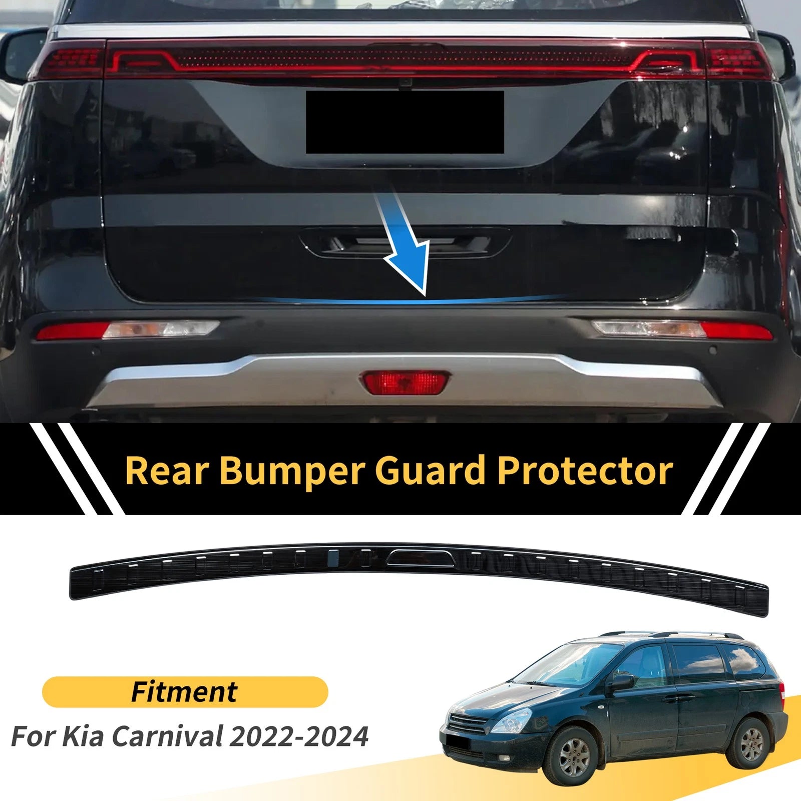 Bumper Guards for Kia Carnival (2022–2024) Titanium Tone 1 Pc