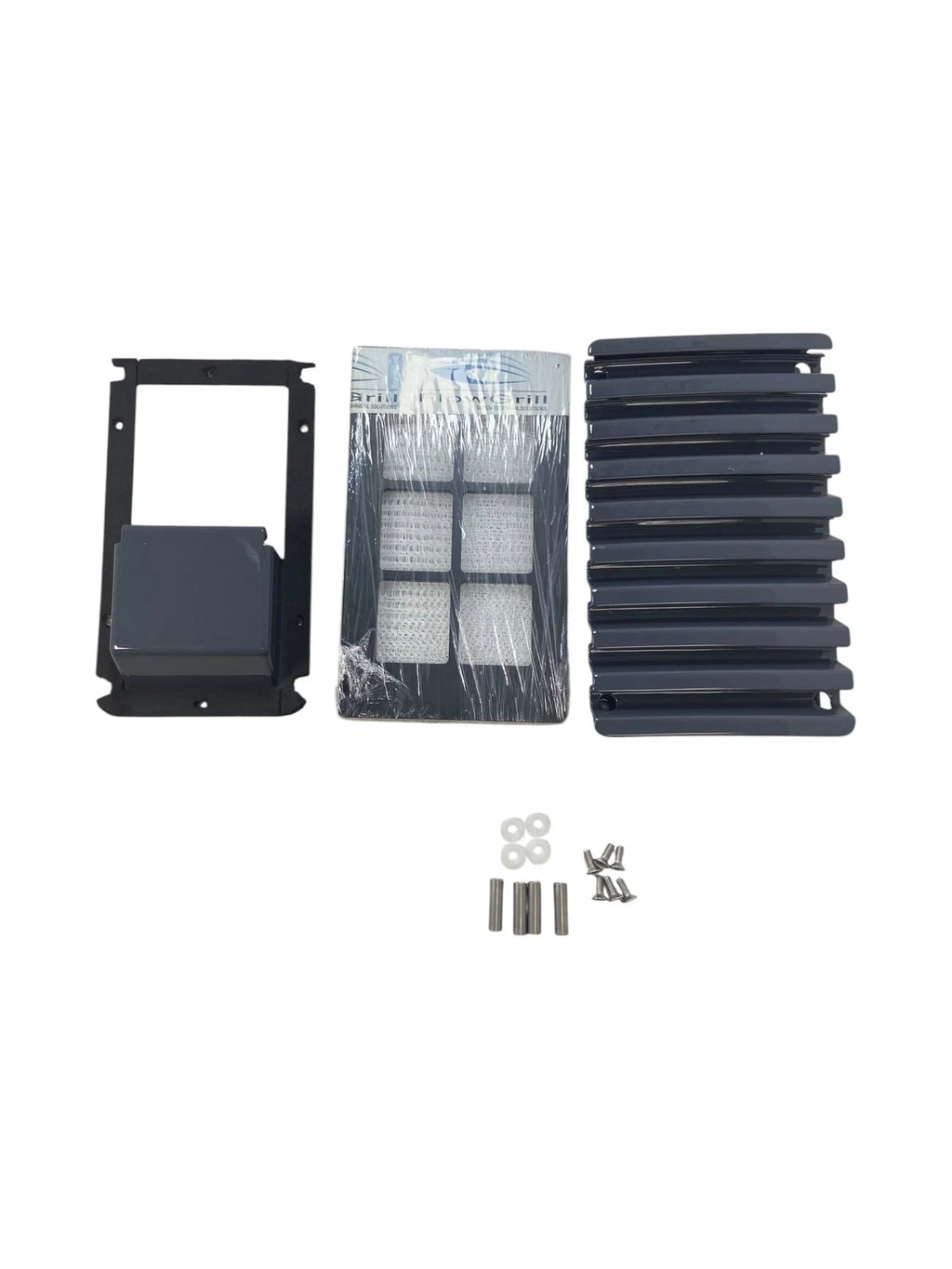 Flow Grill Ventilation Louver Frame 11.25" x 6.75" Grey w/ Filter for