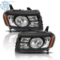 Set of 2 Halogen Black Housing Headlights for Honda Pilot (2009–2011)