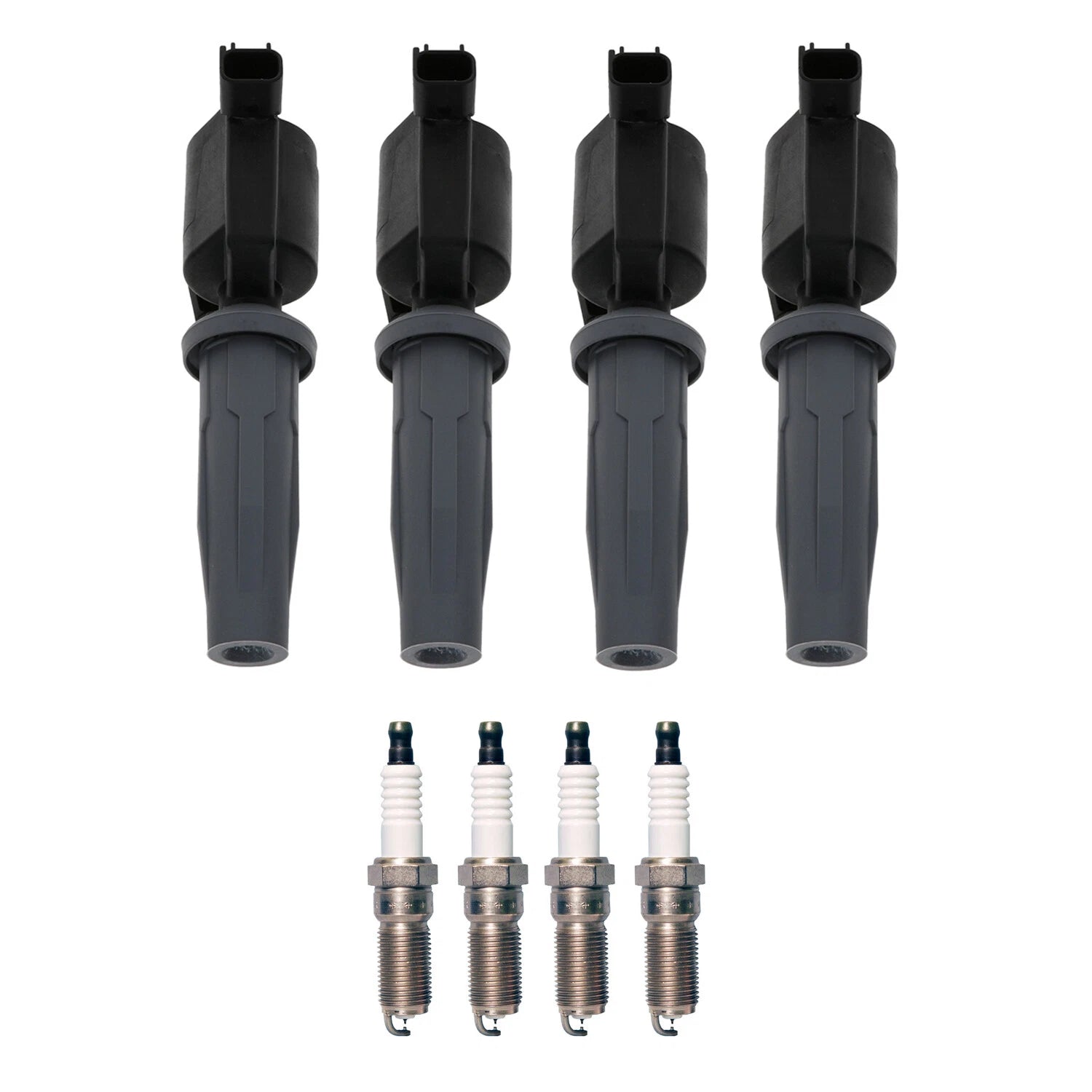 Set of 4 Ignition Coils & Iridium TT Spark Plugs for Ford C-Max (2013–2019)