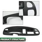 Double Din Dashboard Bezel with Vents for Dodge Ram 1500 2500 3500 (1998–2002)