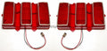LED Tail Lights with Brake Lamps and Stainless Trim for 1969 Ford Mustang