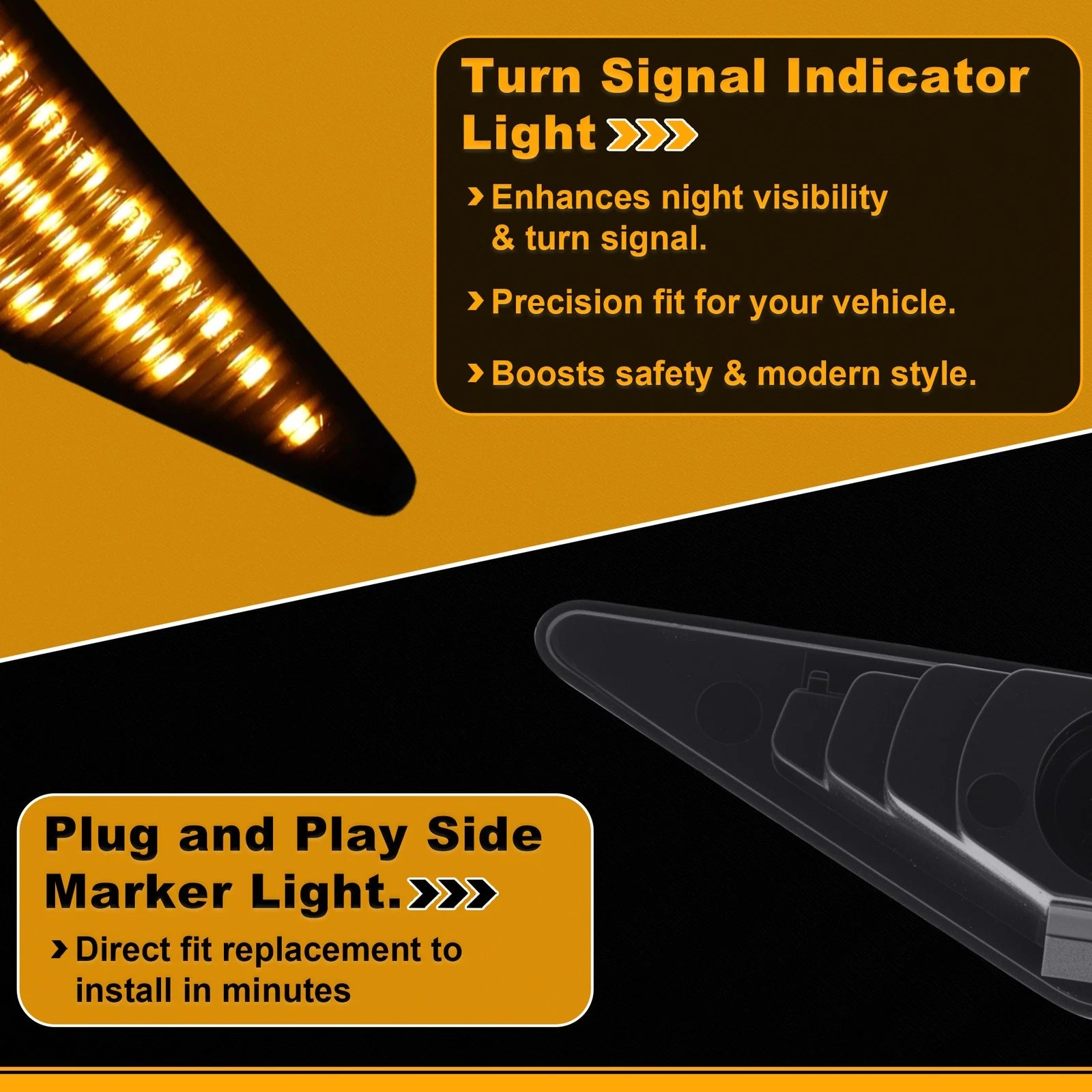 Side Marker Fender Light 98AB13K354AA/1063835 for Ford Focus (1998–2004)