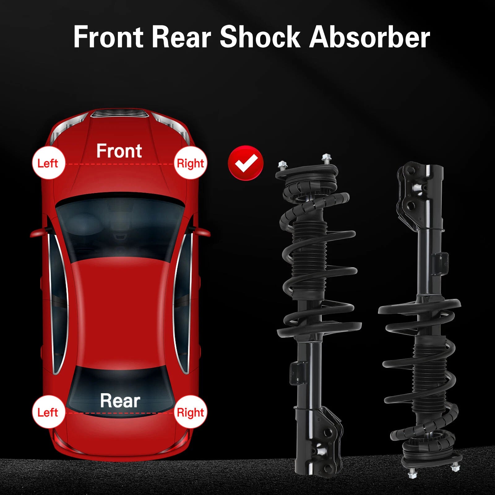 Set of 2 Front Complete Shocks Struts Coil Springs for Mazda CX-5 (2013–2016)