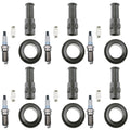 Set of 6 Denso Platinum TT Spark Plugs & Coil Boots for CTS LaCrosse SRX STS (V6)