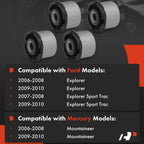Set of 4 Front Upper Control Arms & Bushings for Ford Explorer (2006-2010)