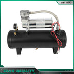 Train Horn Onboard System Kit with 12V Compressor & 2.5 Gal Air Tank