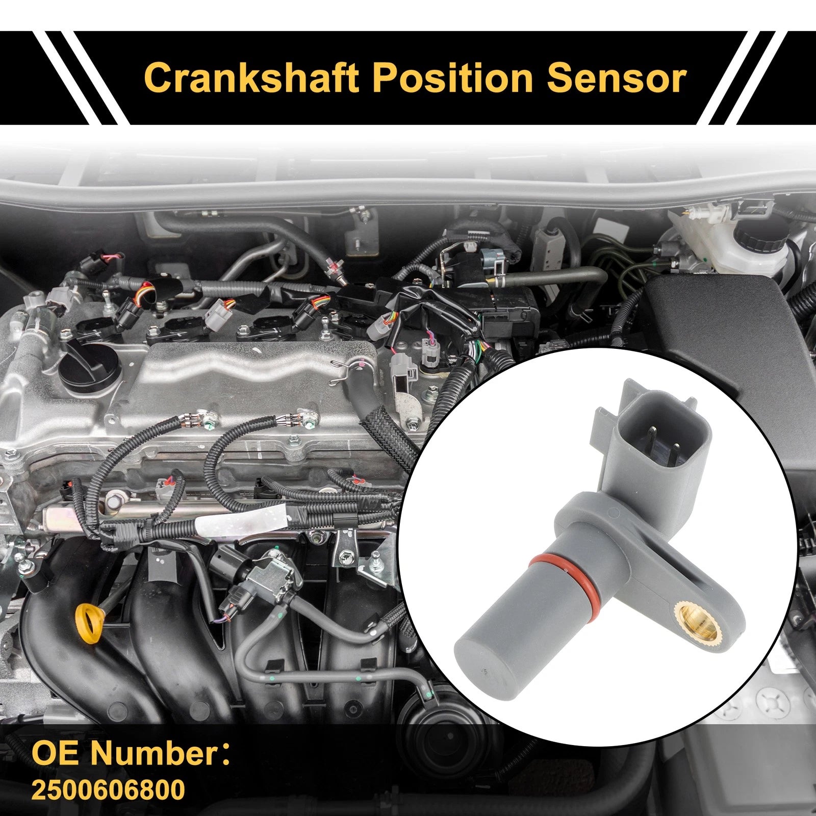 1 Pc Crankshaft Position Sensor No.2500606800 for Ford Focus (2011–2016)