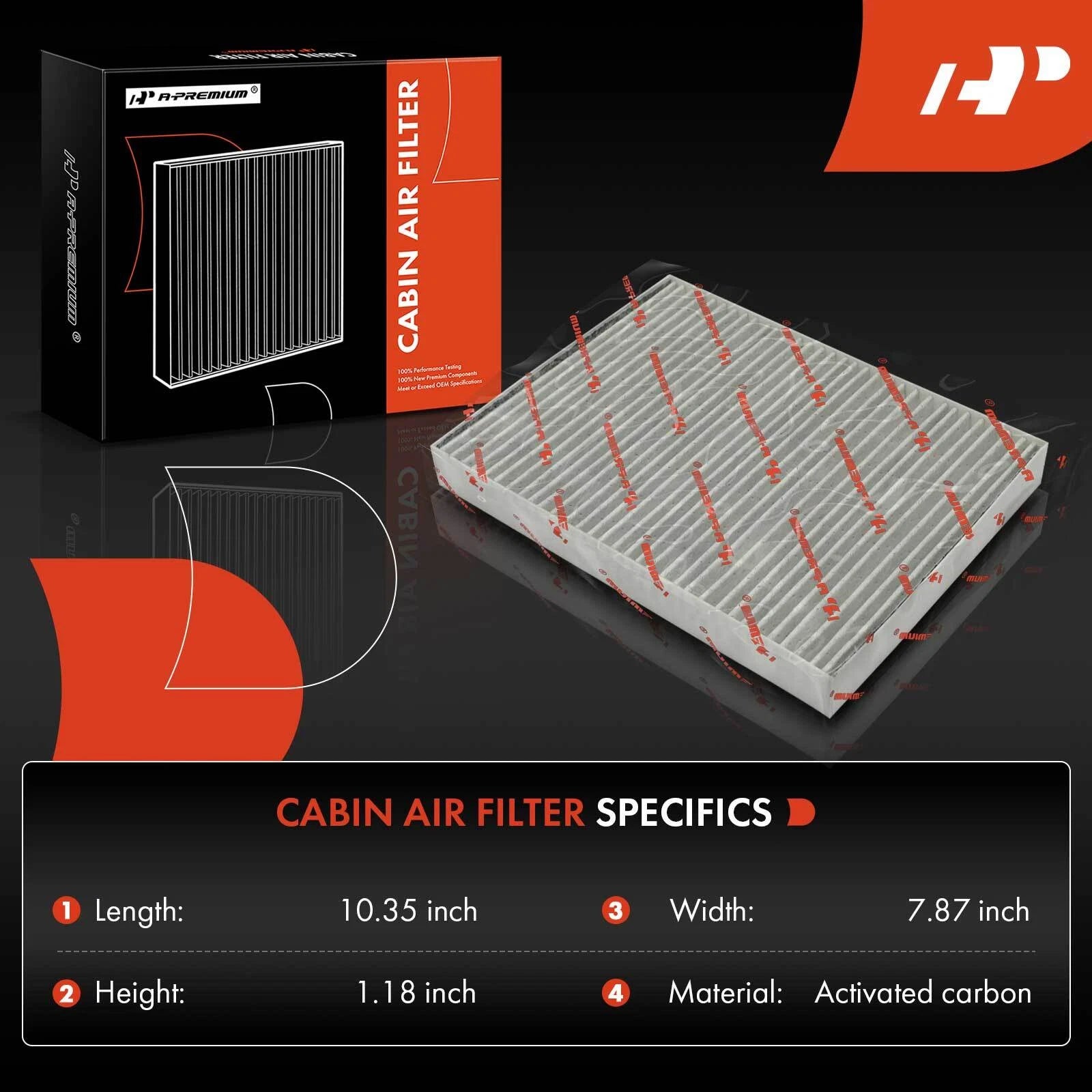 2X Activated Carbon Cabin Air Filter for Kia Sorento (2011-2020)