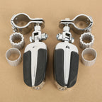 Chrome Highway Bar Footpegs Clamps for Harley Touring (Fits 22mm, 25mm, 32mm, 35mm)