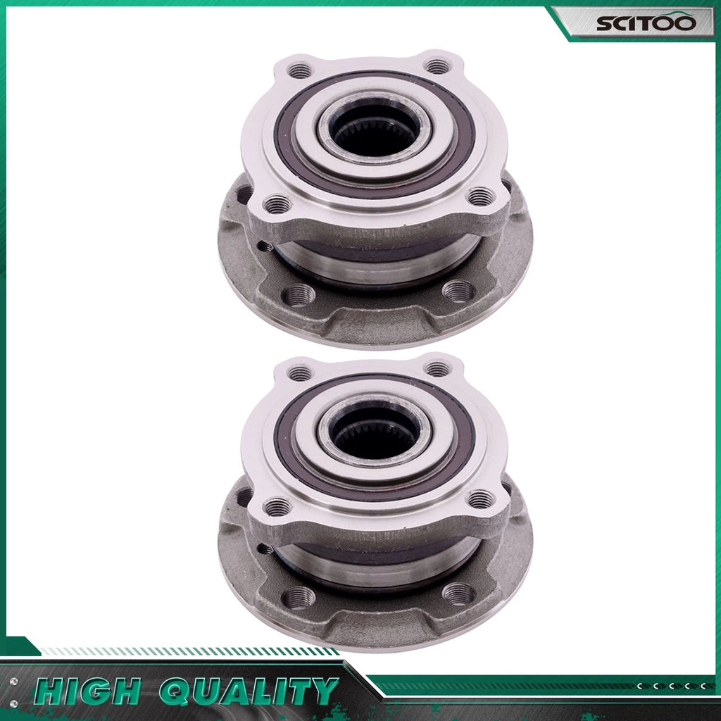 Pair Front Wheel Bearing Hub Assembly for BMW X5 (2007–2018) AWD