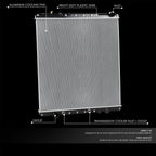 2-Row Aluminum Core Cooling Radiator for Cascadia/Century Class/Columbia (2008–2012)
