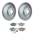 Front Rotors & Akebono EURO Ceramic Brake Pads Kit for Golf TT Quattro