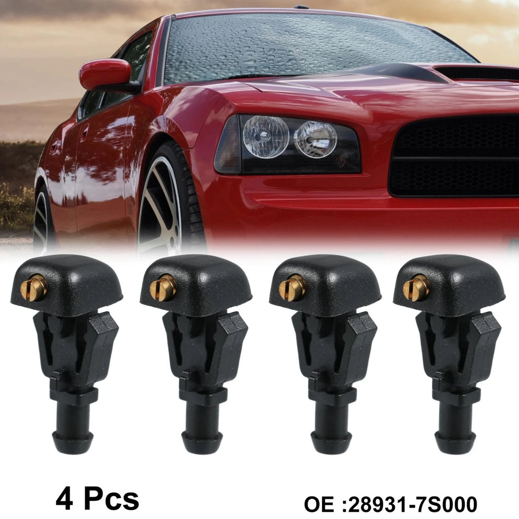 Set of 4 Front Windshield Wiper Nozzles 28931-7S000 for Nissan Titan Armada (2004–2015)