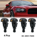 Set of 4 Front Windshield Wiper Nozzles 28931-7S000 for Nissan Titan Armada (2004–2015)