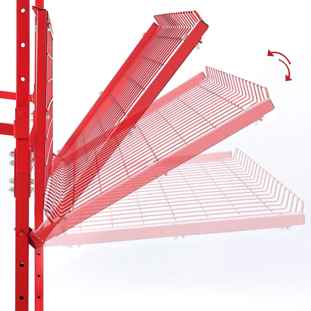 3-Shelf Mobile Autobody Parts Storage Rack for Auto Paint (Adjustable)