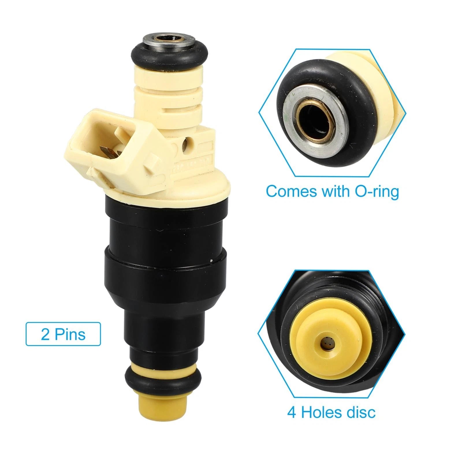 Fuel Injector 0280150710 E67E9F593B1B for Ford F-250 F-350 (1987–1989) 4.9L