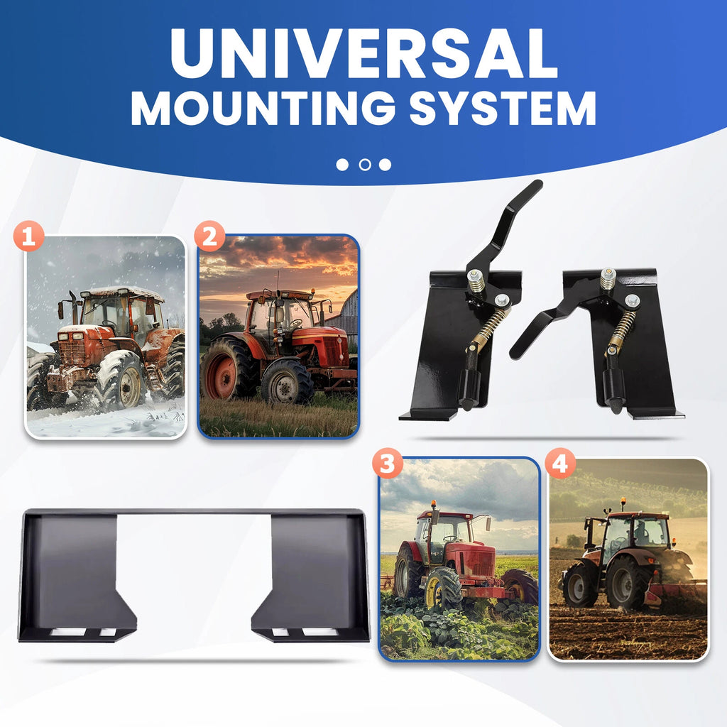 1/2" HD Quick Tach Mount Plate & Conversion Adapter for Skid Steer
