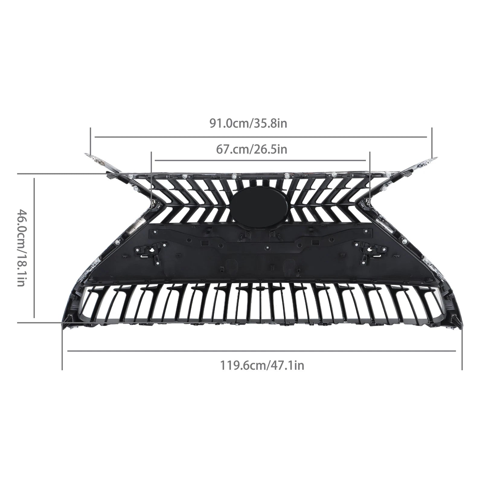 Front Grille for Lexus ES350 (2023) - Without Camera Holes, With Sensor Hole