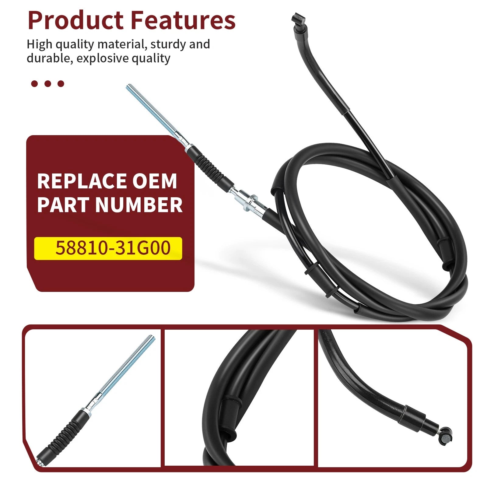 Rear Parking Brake Cable for Suzuki King Quad 450/700 (2005–2010) #58810-31G00