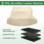 3D Diamond Pattern Cargo Liner Trunk Mat for Honda CR-V (2012–2016) Beige XPE