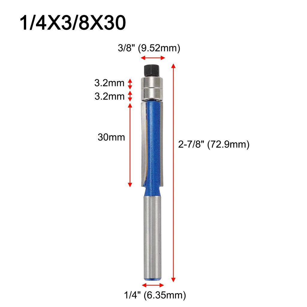 1/4 Shank Router Bit for Hard Woods & Non-Ferrous Metals (45# Steel)
