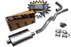 2.5" Aluminized Exhaust Kit for Jeep Wrangler TJ (2001–2006) - Borla Muffler, Side Exit