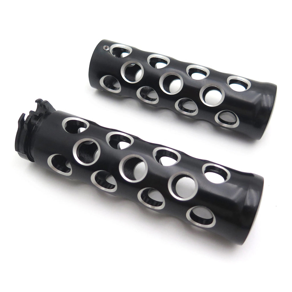 Black Hand Grips for Harley Road King, Street Glide (1" Handlebars)
