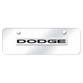 Chrome Name on Chrome Mini License Plate - Officially Licensed for Dodge