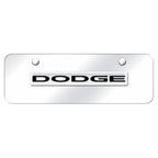 Chrome Name on Chrome Mini License Plate - Officially Licensed for Dodge