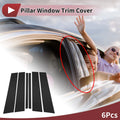 6 Pcs Car Door Pillar Window Trim for Mercedes-Benz M-Class (2012–2015) Black