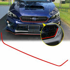 Red Front Grille Pinstripe Vinyl Decal for Subaru WRX STI (2018–2020)