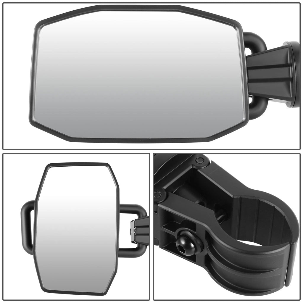 Universal UTV Side Foldable View Mirrors for Roll Cage Bar Mount