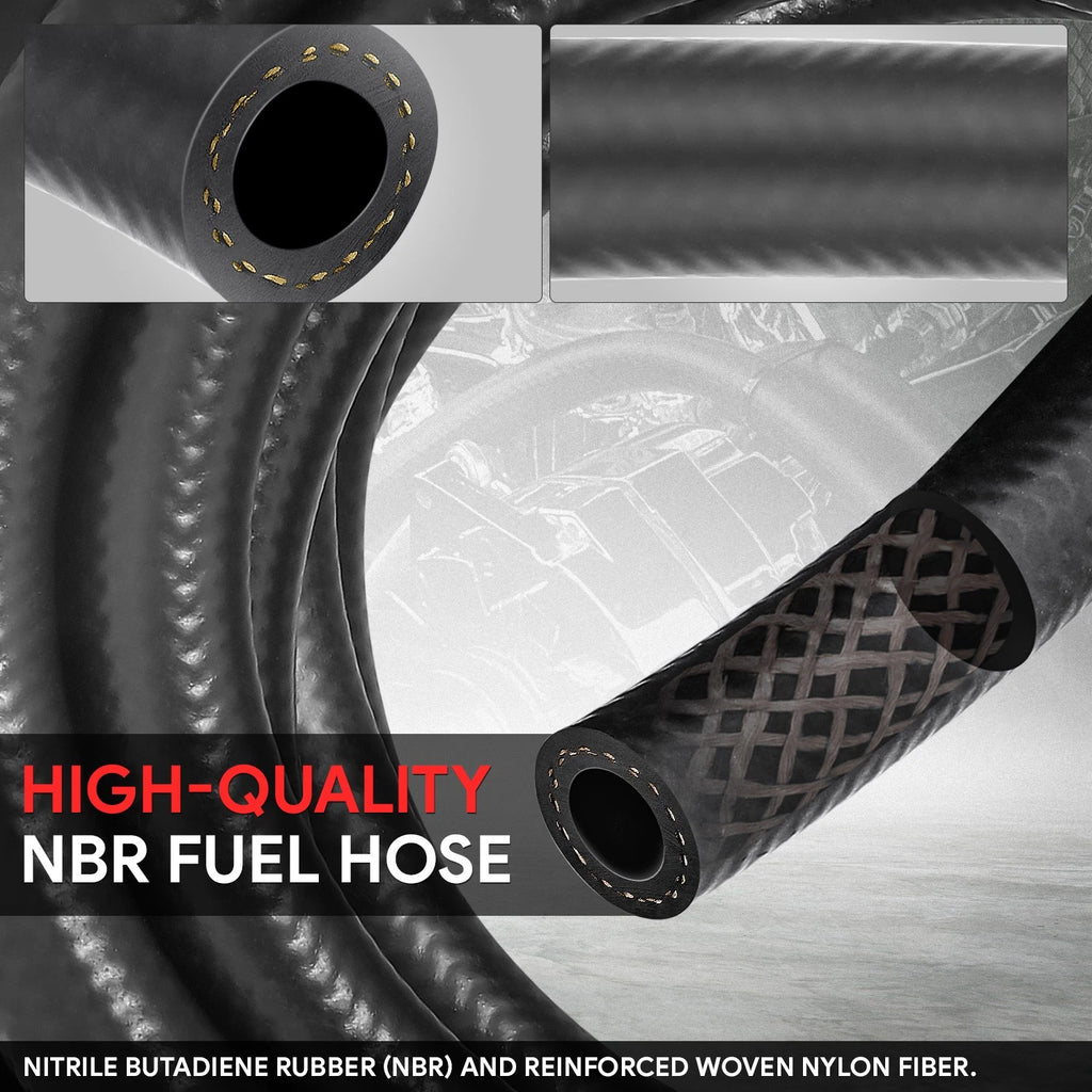 3AN Fuel Line Hose 5ft Nitrile Rubber 3/16" for Oil Gas Pipe