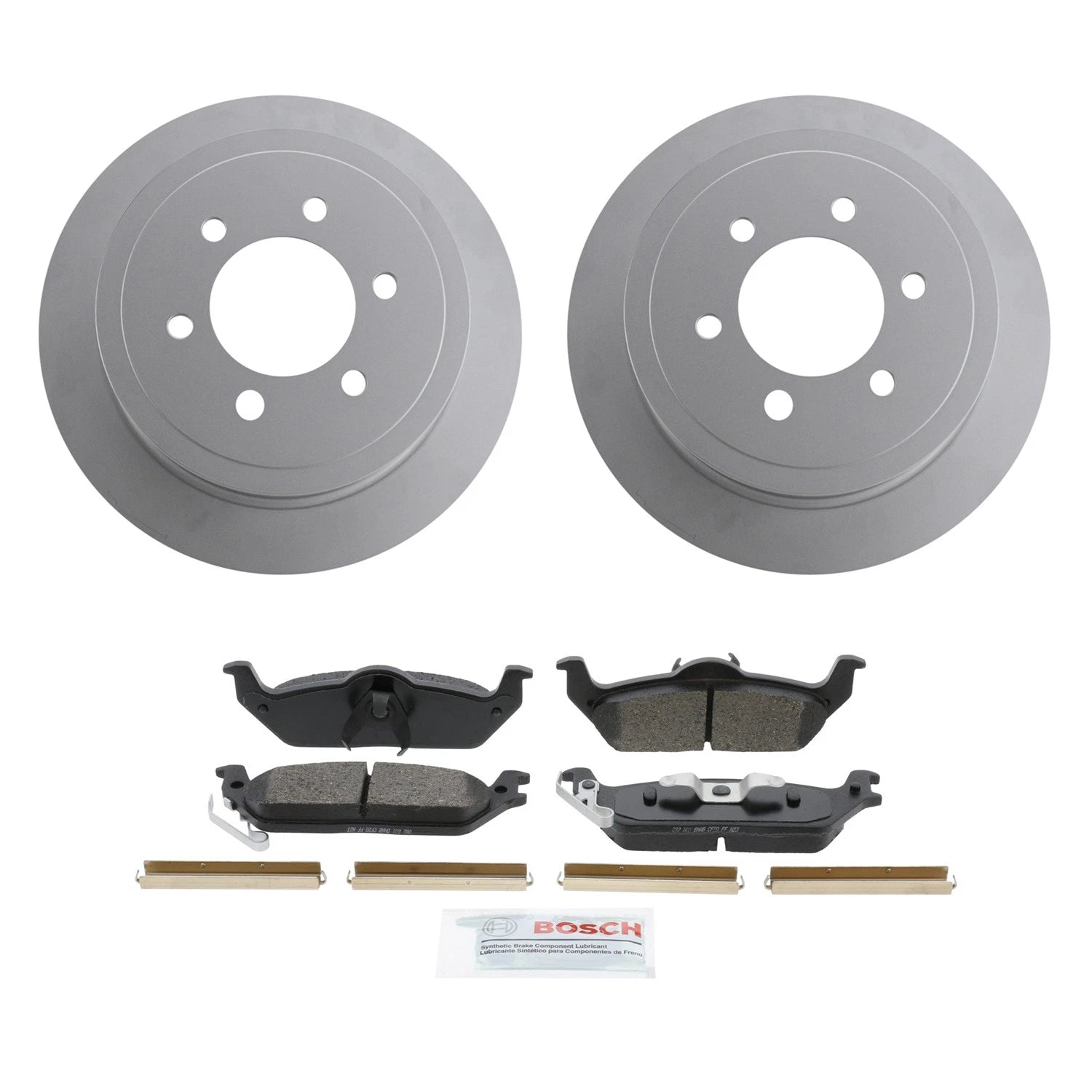 Bosch Rear Disc Brake Rotors & Ceramic Brake Pads Kit for F-150 Mark LT (2006–2008)