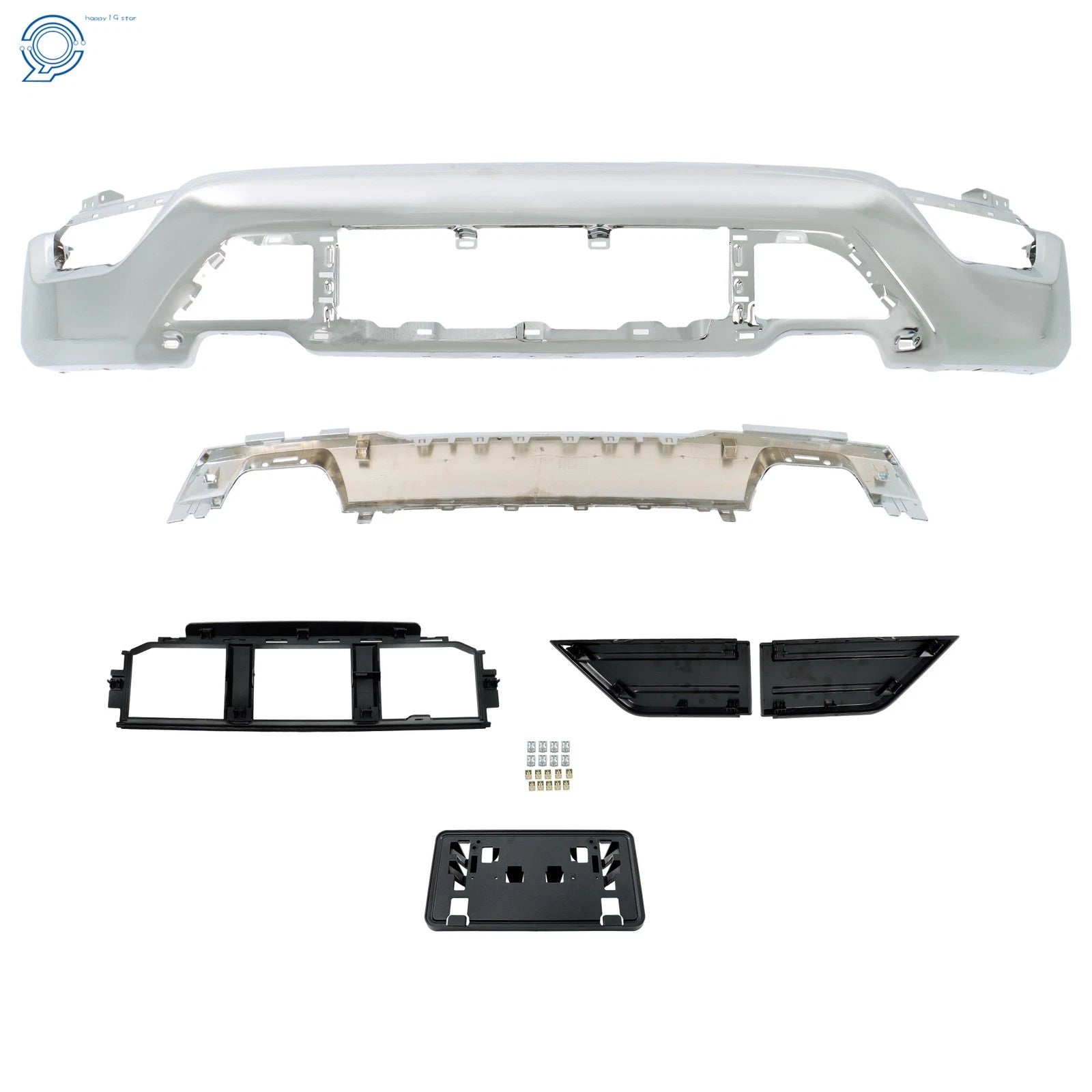 Set of 6 Chrome Front Bumper Face Bars for Ford F150 (2021–2023)